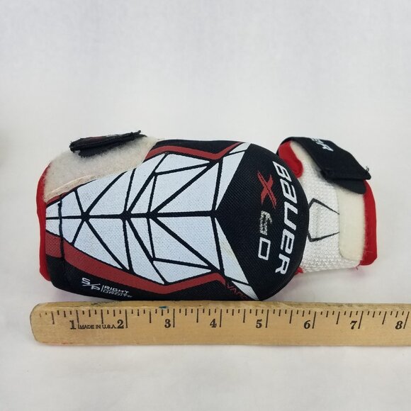 Bauer Vapor X60 Elbow Pads Guard Jr Small Hockey Hook Loop 3 Straps Hard Shell - Picture 10 of 16